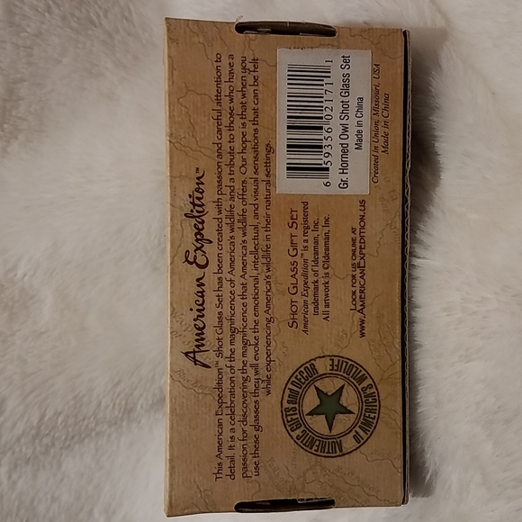 American Expedition Horned Owl Shot Glasses, Set Of Two. - Picture 4 of 11